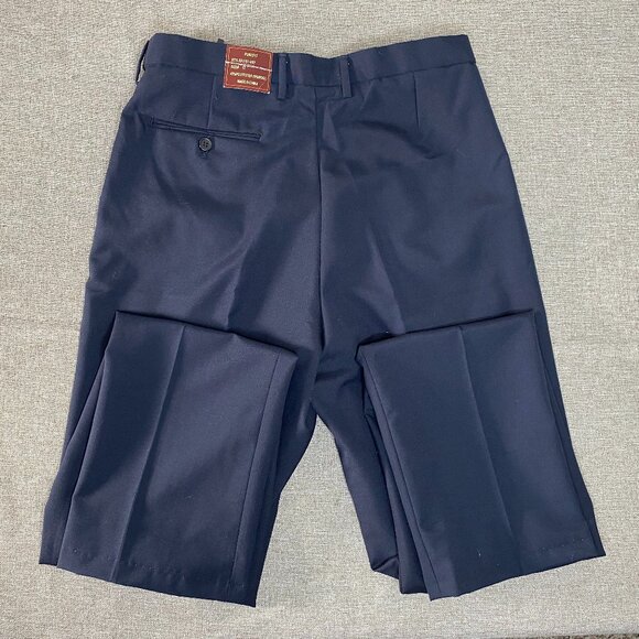 Louis Martin Wool Blend Pleated Uniform Dress Pants Women's 12 Navy Blue NWT - Picture 7 of 15
